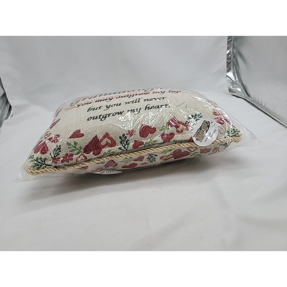 Embroidered Floral Heart Granddaughter Accent Lumbar Toss Throw Pillow 8"x12" - Picture 14 of 15